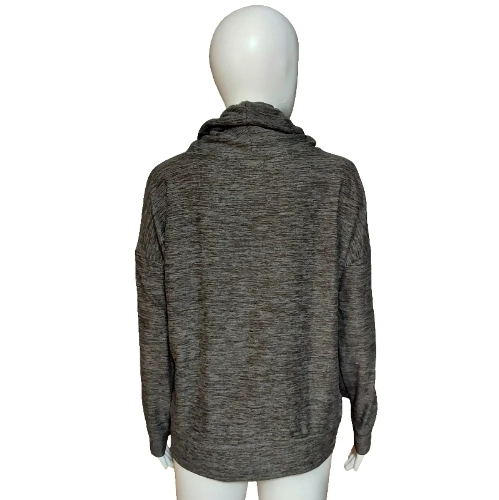 Maurices Gray Plaid Reindeer Cowl Neck Cozy Pullover Sweatshirt - Picture 6 of 13